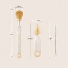 Kit Pembersih Gantung 7 in 1 dengan Sikat Botol, Dot, Sedotan, Pinggiran Cangkir & Celah, Alat Penghilang Noda, Desain Hemat Ruang dan Cepat Kering - oranye - View 4
