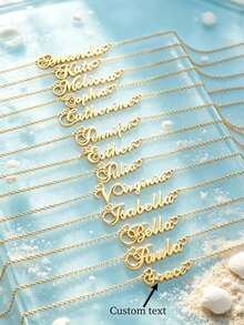 Customized Heart-Shaped Letter Necklace, Minimalist Style, Suitable For Daily Wear. Whether For Daily Outings, Dates, Or As A Thoughtful Gift For Back To School, Valentine's Day, Birthday, It's Very Appropriate. - Gold - View 7