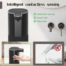 DONASIRA 1 Pc Automatic Soap Dispenser, Black Foam Type, Auto Foam Dispenser Home Bathroom Decor Fall Decor Back To School - Black Foam - View 11