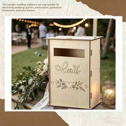 Best-Selling Wooden Wedding Mailbox Decor, Wooden Assembled Wedding Mailbox/Suggestion Box Craft