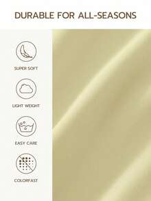 1pc Solid Color Pillowcase, No Pillow Insert, Soft Pillowcase, Wrinkle-Resistant, Fade-Resistant, Soft And Breathable, No Filling, Machine Washable, Light Yellow - Light Yellow - View 4