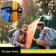 10/20pcs Ball Bungee Cords, Reusable Elastic Ball Ties, Heavy Duty Stretch Cords, Suitable For Camping Tarp, Curtains, Outdoor Gear - Multicolor - View 7