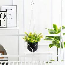 2pcs/4pcs Bohemian Style Handmade Woven Cotton Rope Plant Hanging Basket, Hanging Flower Pot Basket Net Rack, Heavy Duty Indoor Outdoor Home Bedroom Living Room Garden Balcony Patio Storage Decorative Hanging Net - Macrame Hanging Chair - View 4