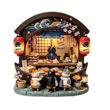 Cat Japanese Sushi Shop Fridge Magnet, 3D Embossed Personalized Cute Creative Gift Decoration Magnetic Souvenir, These Exquisite Fridge Magnets Are Perfect Creative Gifts, Can Be Used To Decorate Kitchen, Whiteboard, Storage Cabinet, Refrigerator, Also Suitable For Home Decor - Cat Japanese Sushi 1PC - View 5