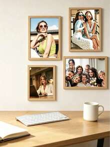 1/3pcs 12*16inch/30*40cm A4, A3 Wooden Color Photo Frame, Can Hold 30*40cm Photo, Minimalist Style, Lightweight Material, Suitable For Bedroom, Study, Hallway And Other Wall Decoration, A3, A4 Certificate Frame 30x40cm/A5/A4/A3/8x10/5x7/4x6 - A - View 5