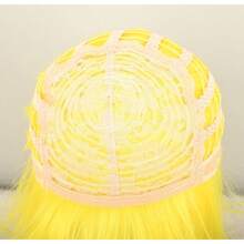 Women's Light Blonde Shoulder‑Length Synthetic Wig, Heat Resistant Fashion Wigs For Theme Party Cosplay - Multicolor - View 10