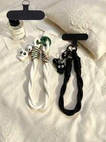Cartoon Cat Phone Lanyard Wrist Strap With Detachable Cat Pendant - Cute Phone Bracelet Lanyard, Compatible With All Phone Cases With Detachable Hanging Plate, Creative Handheld Lanyard To Prevent Loss And Dropping - Multicolor - View 7