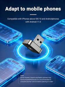 XUDA New CarPlay AI Box Mini Superbox Berkabel ke Nirkabel, Fungsi CarPlay dan Android Nirkabel 2-in-1, Mendukung WiFi 5 2.4-5.0 GHz, Kompatibel dengan 99% Mobil dengan CarPlay dan Android Berkabel - A - View 9