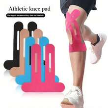12pcs Multi-Color Knee Sports Tape, Pre-Cut Kinesiology Tape For Knee, Suitable For Fitness, Marathon, Running, Football, Basketball Sports - Multicolor - View 12