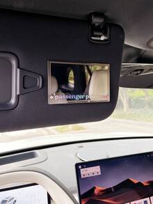 1PC "Passenger Princess" Sticker Fashion Creative Car Sun Visor Seat Back Makeup Mirror High Definition Grooming Mirror - Multicolor - View 9