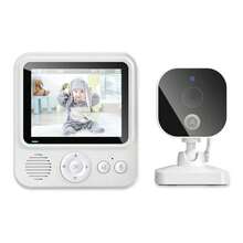 1pc Baby Monitor Camera, 2.8-Inch Rechargeable Screen, Two-Way Talk, Temperature Monitoring With High/Low Temperature Alarm, 8 Lullabies, Night Vision Baby Care Camera, Includes 2 Universal USB Data Cables - White - View 9