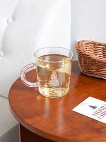 1 buah Mug Kaca dengan Pohon Natal Terintegrasi, Pegangan Berlian Berkilau, Peralatan Makan Liburan yang Istimewa, Cocok untuk Teh Sore, Teh Hitam dan Teh Herbal, Cangkir Latte Art Kedai Kopi, Hadiah Dekorasi Liburan - MultiWarna - View 7