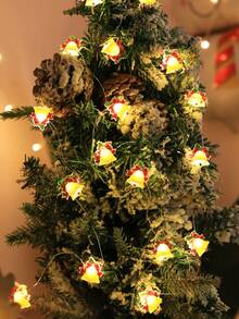 1pc 1m 10 Lights/2m 20 Lights Christmas Bell Copper Wire String Lights - Yellow - View 6