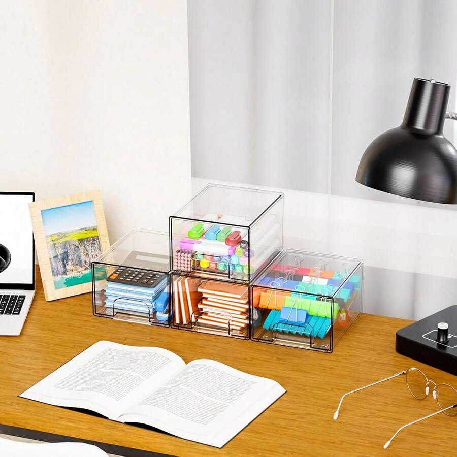 Transparent Stackable Storage Drawers, Acrylic Drawer Organizers, Suitable For Organizing, Bathroom Storage Boxes And Cabinets, Plastic Cosmetic Storage Boxes, Medicine Cabinet Storage Boxes, Sink Storage Boxes, Etc.