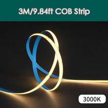 5V USB Powered Dimmable Dual‑Color LED Tape Light, ,COB LED Strip Light, Self‑Adhesive Flexible Under Cabinet Lighting, Warm & White Light For Kitchen Closet Bedroom Home Decor - Multicolor - View 18