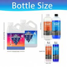 35.2oz Blue Silicone Rubber For Mold Making, Fast Set 1:1 Mix, Bubble-Free Heat Resistant, Resin Casting 3D Printing Candle Jewelry DIY, High Quality Durable Silicone, Easy Precision Pouring Craft Supplies - Multicolor - View 3