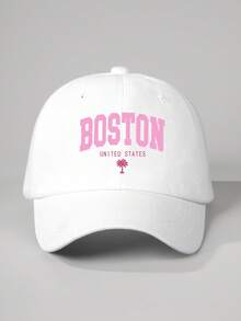 1件中性印花 BOSTON UNITED STATES 棕櫚樹棒球帽，可調節休閒戶外帽子 - 棒球帽 - 查看 17