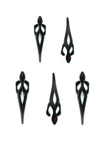1pc/5pcs Subculture Gothic Finger Rings, Punk Dark Design Niche Fingertip Rings, Cosplay Nail Rings, Unisex Rings, These Nails Can Decorate Your Fingers And Be Used In Halloween Parties, Cosplay Parties, Birthday Parties. Additionally, They Are Very Suitable For Creating A Scary Halloween Atmosphere. Or They Can Also Be Used As Interesting Cosplay Accessories, Such As Vampire, Werewolf Style, Bride Accessories (There May Be Color Difference, Please Do Not Purchase If You Mind) - Multicolor - View 20