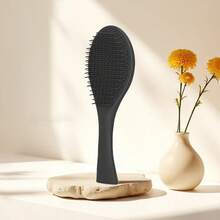 1pc Paddle Detangling Hair Brush, Soft Bristle Hair Comb, Suitable For Wet And Dry Long Curly Hair, Ergonomic Handle Hair Styling Accessory, Home Travel Daily Use - Multicolor - View 10