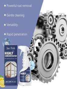 jakehoe 120ml Multi-Purpose Metal Rust Remover, Suitable For Hardware, Steel Bars, Bolts, Faucets And Household Metal Surfaces Rust And Oil Cleaning Agent. New And Old Models Shipped Randomly. - Multicolor - View 10