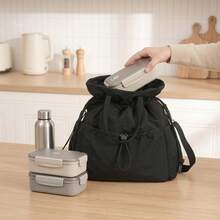 Tight‑Seal Heat‑Preserving Big‑Volume Rugged Smudge‑Resistant Splash‑Resistant Moisture‑Blocking Odor‑Isolating Shoulder‑Worn All‑Purpose Portable Lunch Handbag For Work Trip Beach Camping School Party Birthday Holiday Gift - View 9