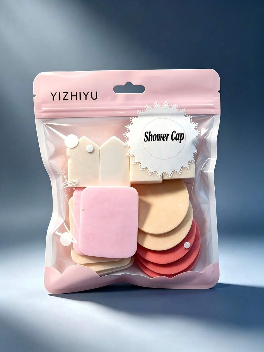 Mixed Shape Makeup Sponge Puff Set Multi‑Shaped Foundation & Facial Cleansing Sponge Cosmetic Tool, Random Color - Multicolor - View 1