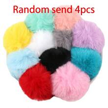 8cm Fluffy Pom Poms, Large Multi-Color Plush Balls, DIY Crafts, Wreaths, Decorative Keychains, Clothing Decoration, 4pcs/Bag - Multicolor - View 16
