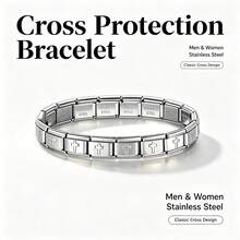 1PC Stainless Steel Elastic Fashion Bracelet Adjustable Bangle Perfect For Everyday Wear - Antique Silver - View 2