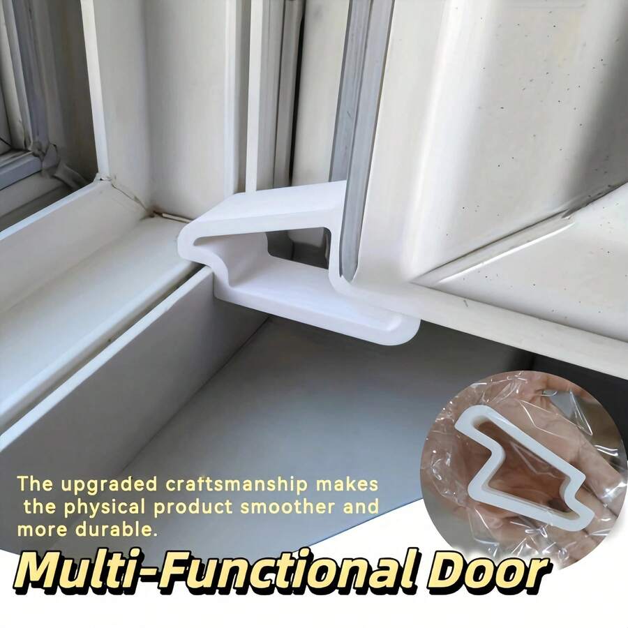 Window Sash Limit Stopper Clip, U‑Shape Plastic Track Holder, Anti‑Collision Protective Block For Aluminum Casement Ventilation Window Hardware Replacement Fitting - Door and Window Limiters - View 1