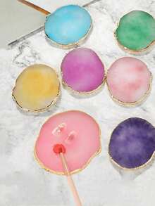 A Beautiful Resin Display And Storage Tray With Gold Trim, Serving As A Multi-Functional Palette, Dressing Table Accessory, Display Tray, Cosmetic Storage Box, Room Decoration, Bedroom Decoration, Halloween, And Christmas Gift. - Multicolor - View 4
