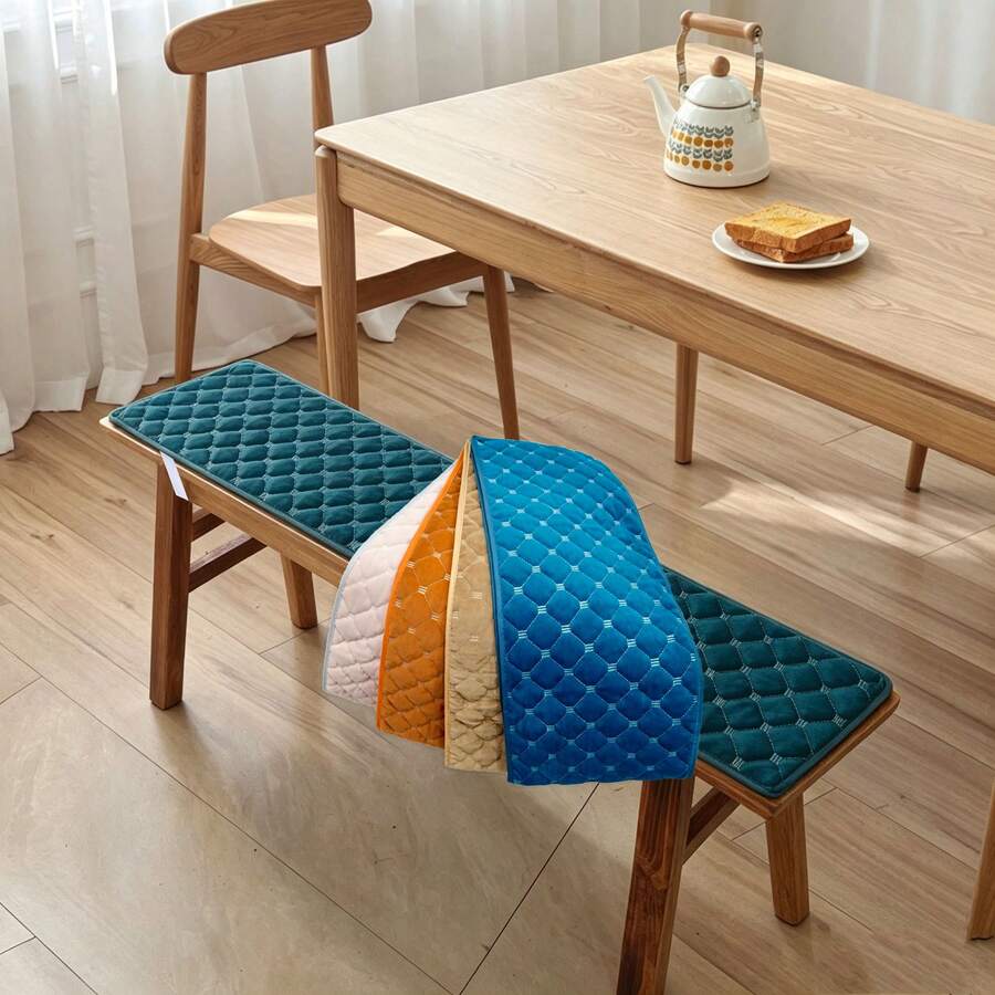 Living Room Dining Chair Protector Cover Quilted Non-Slip Bench Cushion Home Decor Stool Pad Dining Room Long Bench Protector Pad All Season Universal - 1PC - View 1