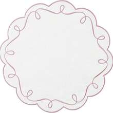 1/4pcs Polygon Pink Asymmetric Embroidered Bow Napkins, Suitable For Valentine's Day, Weddings, Holidays And Daily Use. - Multicolor - View 9