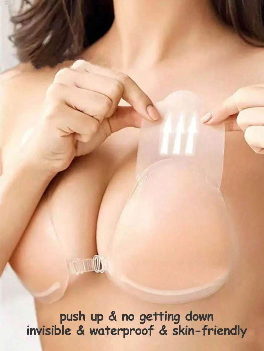 Silicone Backless Push-Up Bra, Invisible Adhesive Lift-Up Bra, Suitable For Wedding, Swimwear - Multicolor - View 1