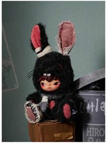 Gantungan kunci boneka kelinci HIRONO, hiasan gantungan kunci boneka untuk tas ransel sehari-hari, boneka kelinci kecil HIRONO yang lucu dalam kotak kejutan, gantungan kunci boneka hadiah kejutan ulang tahun dan Natal, koleksi kotak kejutan boneka, kotak misteri untuk ditukar dengan teman. - MultiWarna - View 8