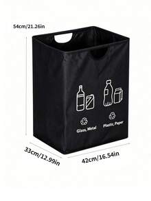 Extra Large Soft Handle Large Capacity Sorting Trash Can With Foldable Storage Bag, Holds Up To 60 Bottles, Suitable For Kitchen, Home And Office Waste Management - Multicolor - View 3