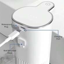 DONASIRA Soap Dispenser, Liquid Soap/Dish Soap Refillable Bottle, Automatic Sensor Soap Dispenser, Touchless, Motion Activated, Foam Or Liquid Options, Extra Large Capacity, USB-C Rechargeable, Long-Lasting Battery Life, Suitable For Home, Great For Self-Use Or Gift-Giving! - 白色-泡沫款 - View 11