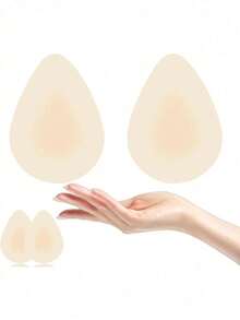2 Pcs/4pcs Teardrop Silicone Bra Inserts, 3D Lift Push-Up For Bras & Swimwear - Water Droplet Nipple Covers - View 2
