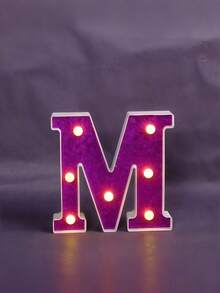 1pc Purple Glowing Letter Light Box, Includes 26 Letters, Numbers And Characters, Can Be Used As Desktop Decoration Light, Proposal Light Or Birthday Party Atmosphere Light - Q3-purple Letter Light - View 19