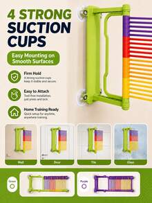 Bộ 1 thiết bị tập nhảy cao gắn tường, dụng cụ tập bóng rổ, hỗ trợ tập bóng chuyền, luyện nhảy và vươn cao cho tập luyện tại nhà, gồm bảng đo chiều cao và 4 cốc hút - Nhiều tùy chọn để lựa chọn - Xem 4