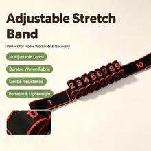 1pc Yoga Resistance Band, Fitness Home Therapy Rehabilitation Elastic Band, Portable Full Body Stretching Strength Training Band, Multi-Function Resistance Band - Multicolor - View 4