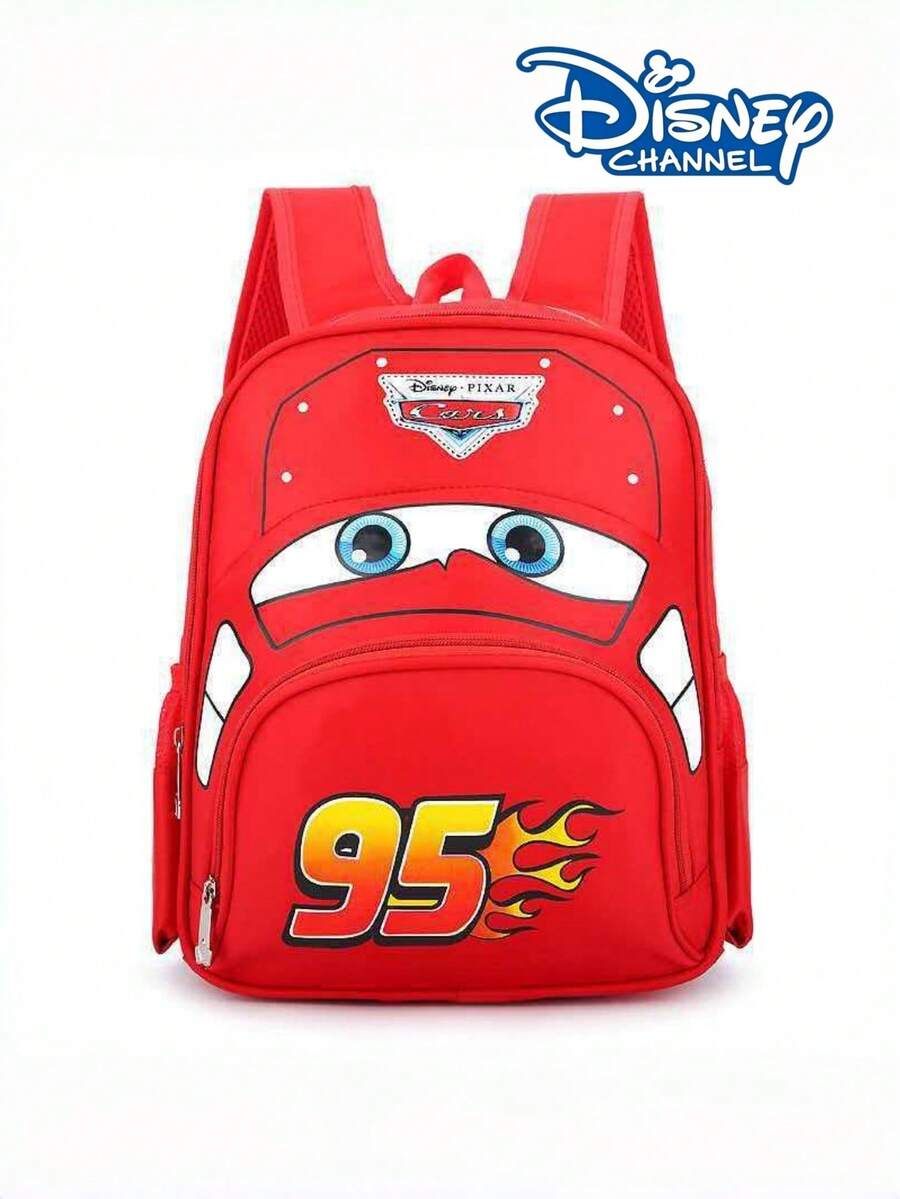 Disney Cartoon Racing 95 Print Backpack, Lightweight Large Capacity Zipper Shoulder Bag With Adjustable Straps, Suitable For Men And Women, Laptop - Multicolor - View 1