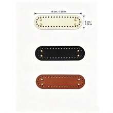 PU Material Bag Base, DIY Metal & Leather Accessories, Oval Bag Bottom Pad, Hollow Handbag Base, Crossbody Woven Bag Bottom, Size 7*2 Inches, Suitable For DIY Bag Accessories Base, Unisex Daily Use, Portable And Lightweight - Multi-color - View 17