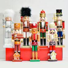 DOWMOO 35cm Gingerbread Man Chef Calendar Nutcracker Soldier Christmas Decoration Figurine - Multicolor - View 1