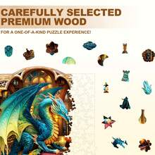 1pc Wooden Asymmetrical Puzzle, Animal Shaped 2D Puzzle Toy, Suitable For Children And Adults, Educational Game, Party, Holiday, Christmas And Birthday Gift, Unique Magic Desktop Decor Creative Wooden Puzzle Gift - Multicolor - View 6