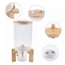 Vintoro Rice Dispenser Grain Container5L/7.5L Cereal Storage Dispenser With Valve - Airtight Glass Container For Rice, Grain & Dry Food, Transparent Body For Easy Content Check, Suitable For Kitchen Pantry Organization, Ideal For Storing Oats, Quinoa, Flour - Clear - View 7
