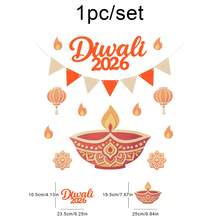 HAPPY DIWALI Party Decoration Backdrop Wall Set, Diwali Festival Celebration Door Wall Sticker - Diwali - View 7