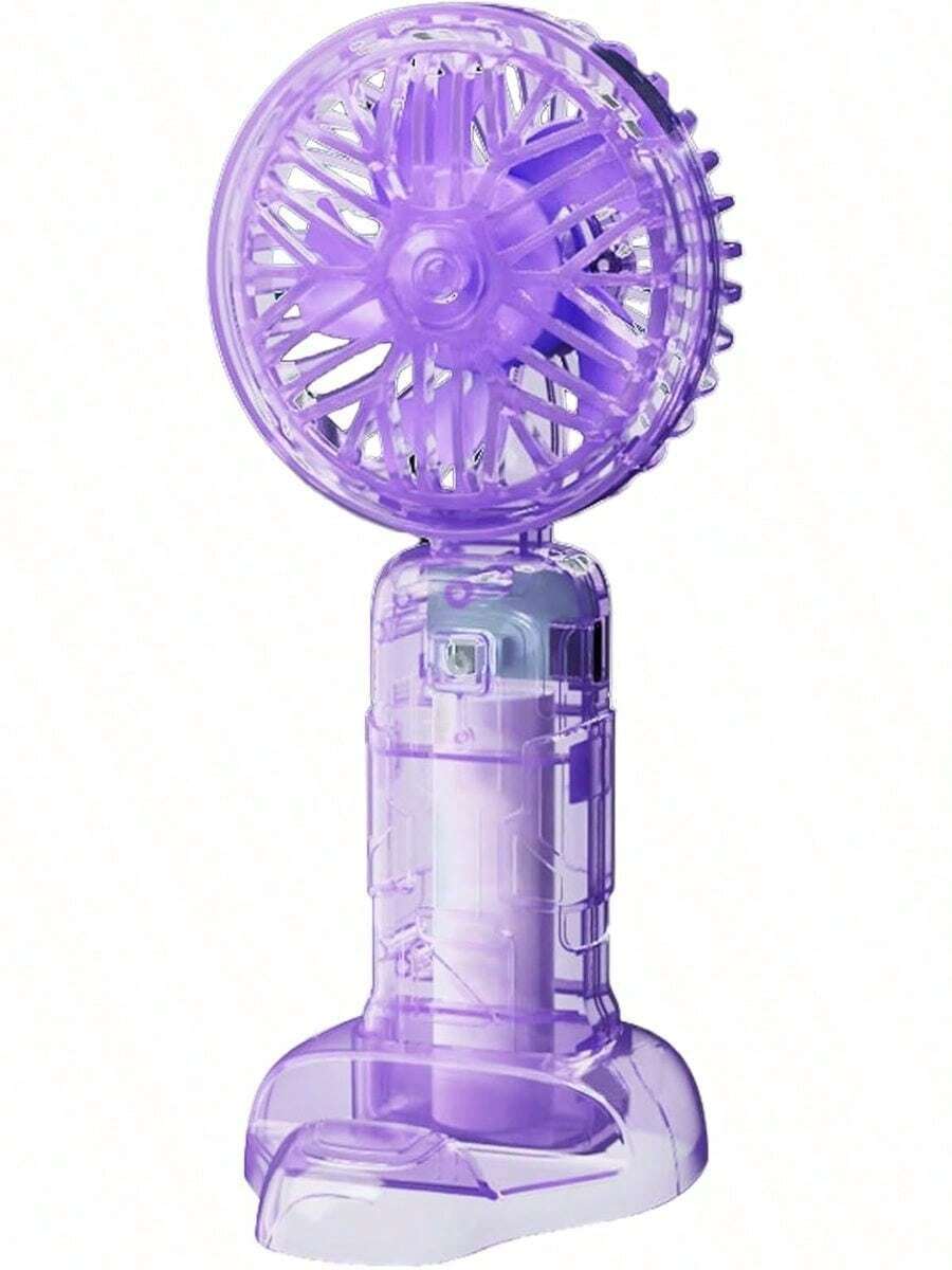 Ventilador Portátil de Mano, Batería Recargable de 1500mAh, 3 Velocidades de Viento, Mini Ventilador de Viaje con Energía de Respaldo, Diseño con Soporte para Escritorio y Teléfono, Regalos