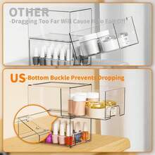 Transparent Stackable Storage Drawers, Acrylic Drawer Organizers, Suitable For Organizing, Bathroom Storage Boxes And Cabinets, Plastic Cosmetic Storage Boxes, Medicine Cabinet Storage Boxes, Sink Storage Boxes, Etc. - View 7