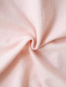 Fashionable Soft Pink Round Neck Tie-Front Knitted Cardigan Women's Autumn/Winter New Contrast Trim Loose Soft Sweet Sweater Jacket - Pink - View 9