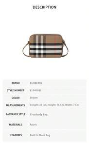 Burberry Vintage Check Women's Shoulder Bag With Crossbody Strap 81140681 - Brown 81140681 - View 8